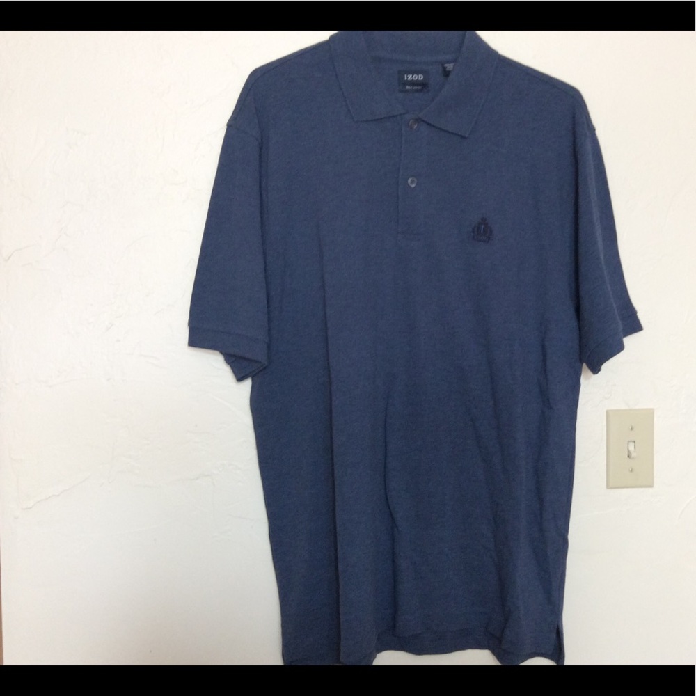 Men's Izod Short Sleeve Navy Shirt Size L